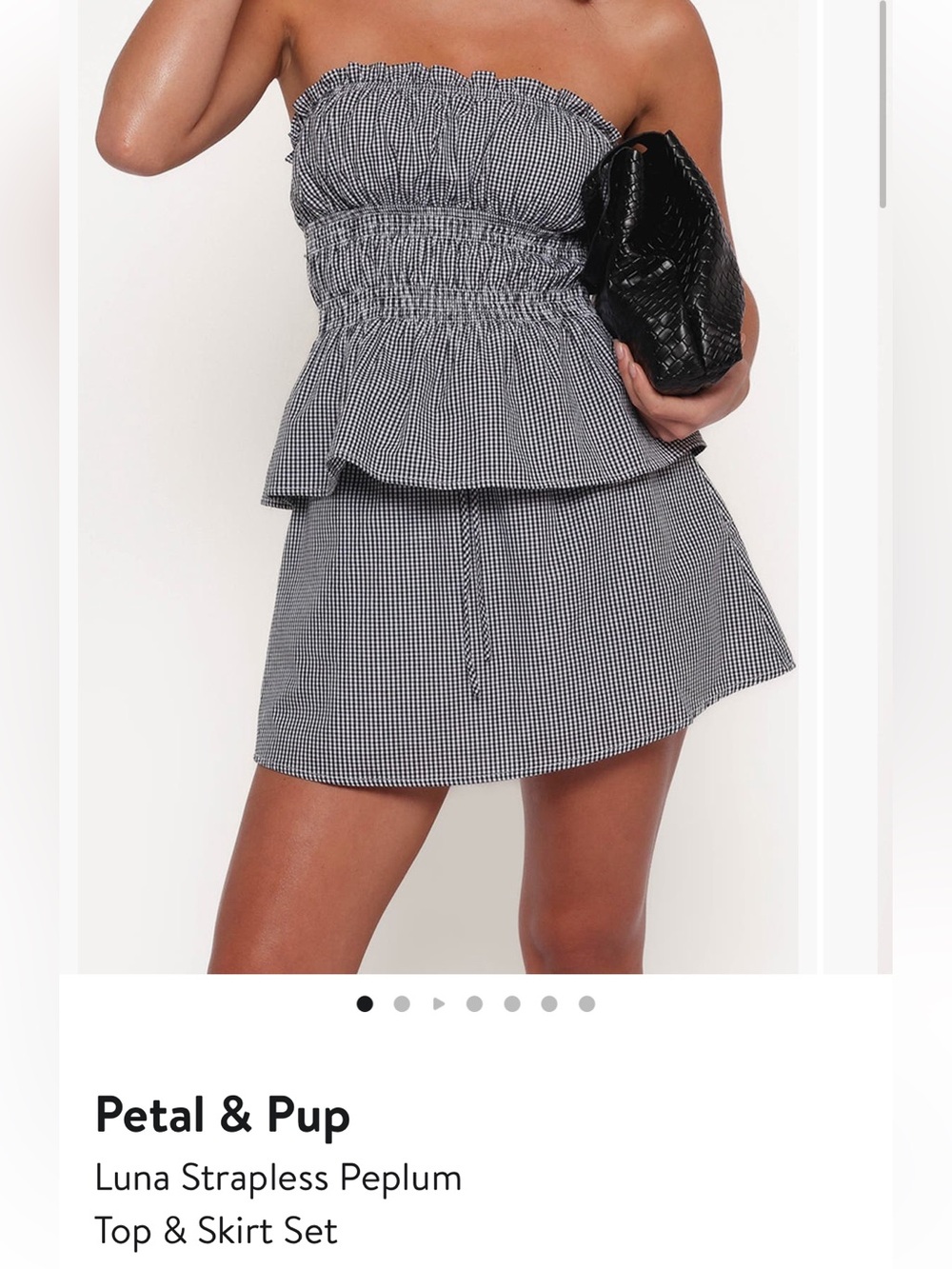 Petal & Pup Luna Mini Skirt - Black & White Gingham